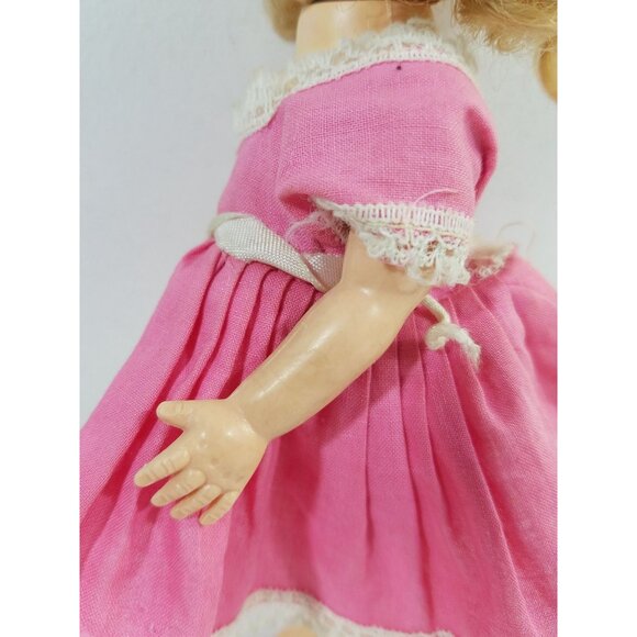 Pam Doll Walking Doll 9" Blonde Original Dress Head Turns as Legs Move Vtg 1050s - Picture 6 of 15